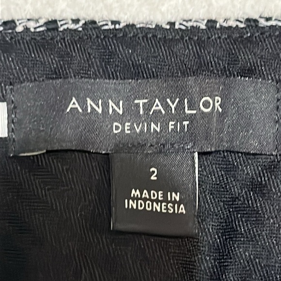 Ann Taylor Devin Fit Dress Pants Womens Size 2 Hethered Black Grey - Picture 6 of 11